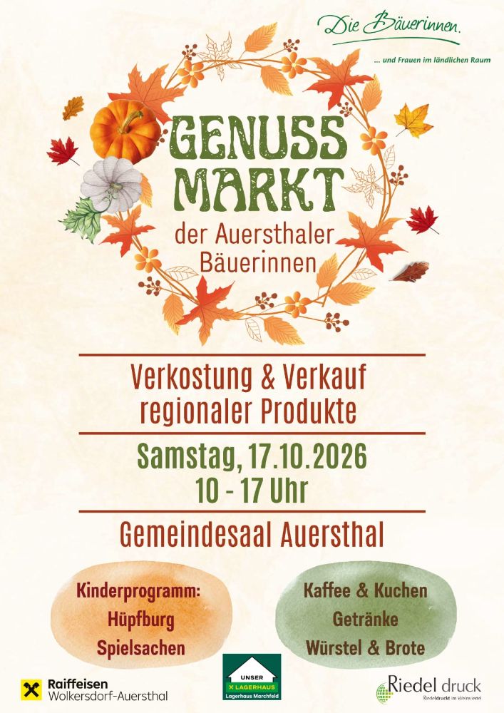 Genussmarkt der Auersthaler Bäuerinnen 2026